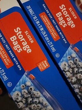 (2 Boxes)Walgreens Freezer Bags Double Zipper Seal 20 GALLON BAGS